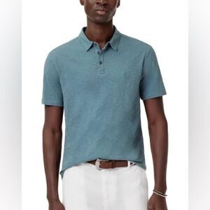 John Vavatos Mens Victor Slub Short Sleeve Cotton Polo Shirt. Size Large.